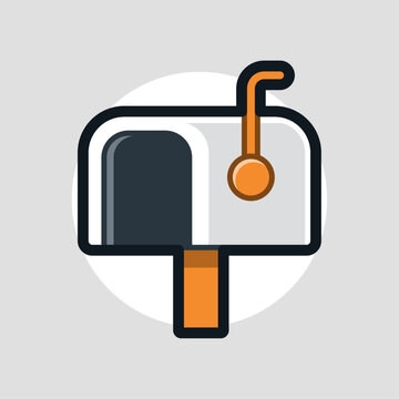 Isolated Post Box Digital Illustration