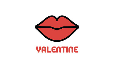 Valentine Lips Icon