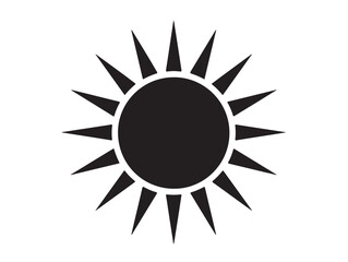 Solar Gleam icon in silhouette white background۔