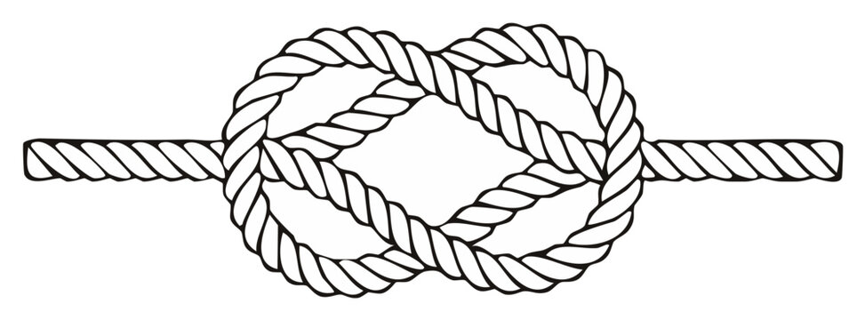 Double Figure Eight Knot Illustration on Rope