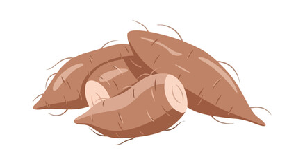 A collection of freshly harvested cassava roots offering a starchy staple ingredient for diverse culinary preparations and global food security