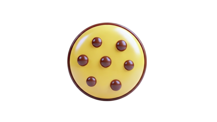 3D Render of a Chocolate Chip Cookie