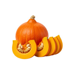 Hokkaido pumpkin and slices