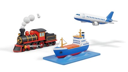 toy airplane on a white background