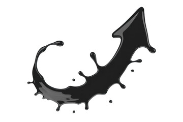 Naklejka premium Gray liquid splash isolated isolated on a transparent background