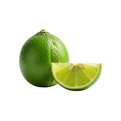 Lime with wedge on Transparent Background