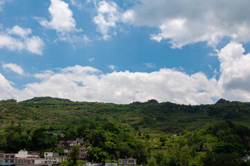 clouds over the forest