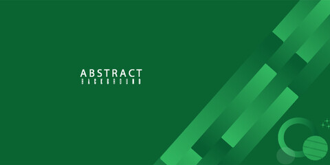 Green geometric background. Dynamic shapes composition. Modern trendy design