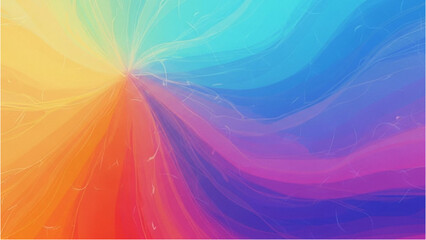 Vibrant abstract colorful swirling patterns converging creating a dynamic visual effect from a central radiant point © Stock Image Paradise