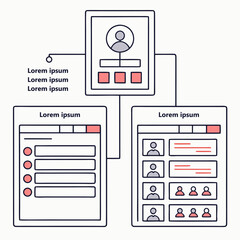 SaaS User Management Graphic Resources Vector Elements