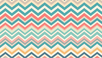 Colorful Zigzag Pattern with Retro Vibe and Varied Hues.