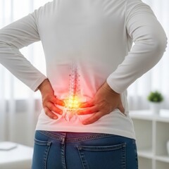 Man experiencing lower back pain