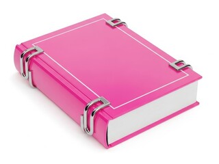 Bright pink book with metal clasp