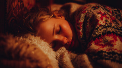 Cozy Nighttime Comfort with Blankets and Sweaters