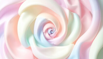 Pastel Swirl: Abstract, Soft, Flowing, Colorful, Artistic, 3D Render.