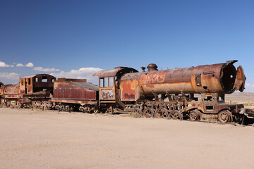 The train cemetery of Uyuni, Bolivia