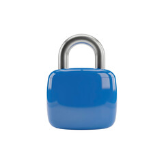 Blue Padlock with Silver Shackle
