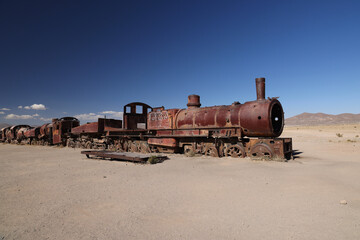 The train cemetery of Uyuni, Bolivia