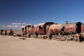 The train cemetery of Uyuni, Bolivia