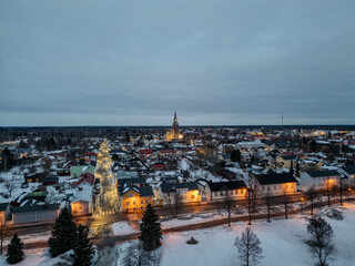 Town of Raahe in wintertime