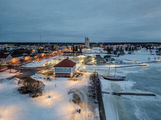 Town of Raahe in wintertime
