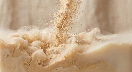 Whey Protein Powder Mixing in Liquid