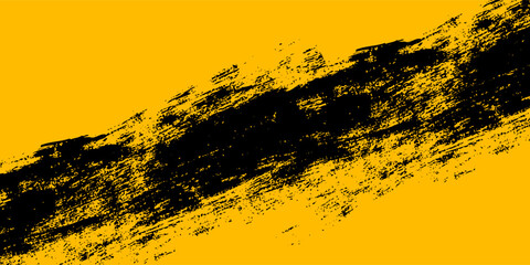 brush strokes style yellow and black grungy background design. Vector sport