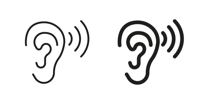 Listening icons Symbol, logo illustration. icon concept for web design