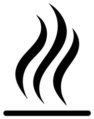 Obraz premium Stylized black steam or smoke rising from a surface creating an abstract wavy effect