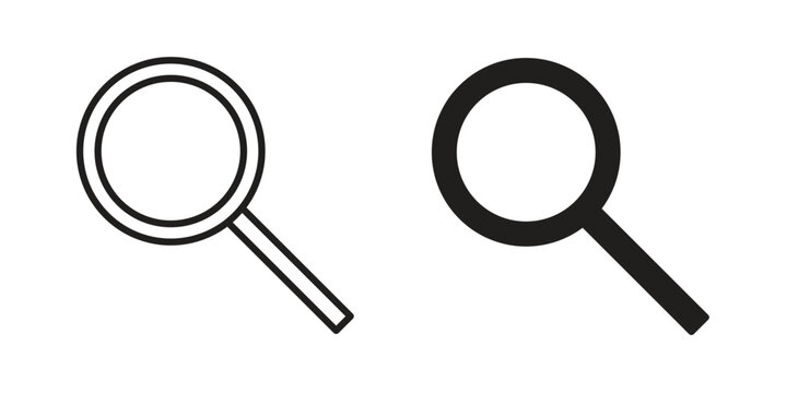 Loupe icons Symbol, logo illustration. icon concept for web design