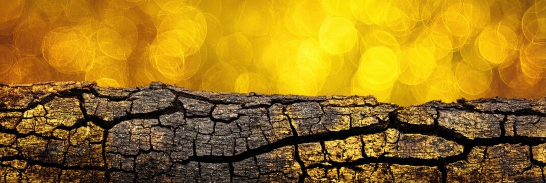 nature photography, rich textured ancient olive tree bark in warm, bokeh-lit close-up no text included - Powered by Adobe