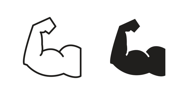 Muscle icons Symbol, logo illustration. icon concept for web design