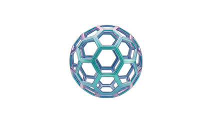 Hollow Hexagonal Sphere with Iridescent Sheen