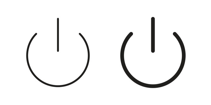 Power button icons Symbol, logo illustration. icon concept for web design