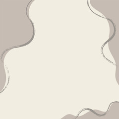 Social media branding template, Instagram background mockup in beige colors, for beauty, cosmetics, fashion, jewelry, makeup content creators. Vector illustration