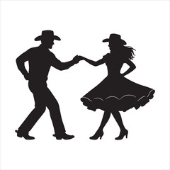 silhouette of a dancing couple