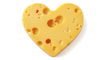 Heart-shaped cheese slice