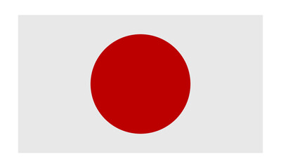 Japan national flag circular icon red sun symbol vector illustration isolated on white background