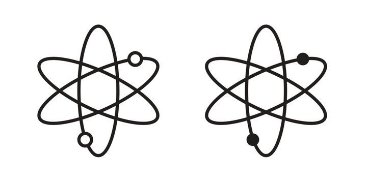 Physics icons logo design, Pictogram Icons