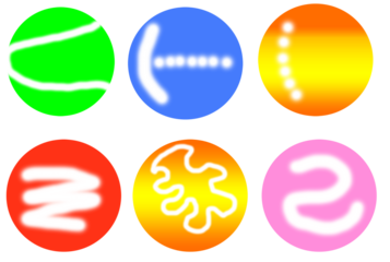 set of colorful easter eggs