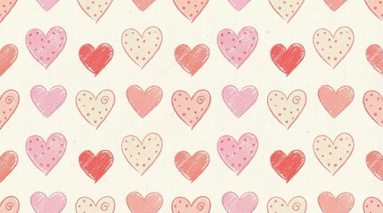 Love Background with Romantic Hearts, Soft Light