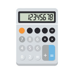 Obraz premium A flat-design calculator displaying 
