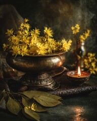 Traditional Vasant Panchami Still Life