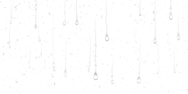 Pure and refreshing water droplets streaming down a pristine white surface background