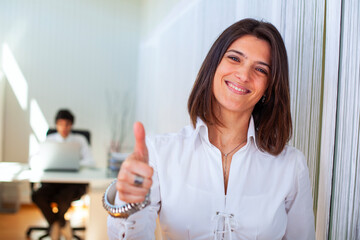 Modern businesswoman at her office