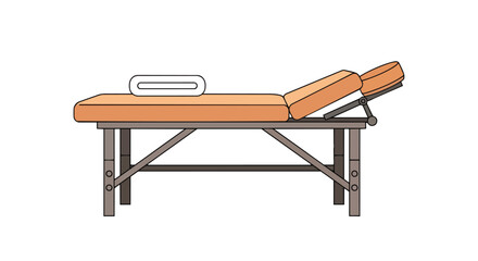 Fototapeta premium Adjustable medical examination and massage therapy table for wellness and treatment