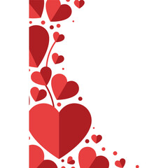 Vibrant Red Hearts Background with Love Theme for Valentine s Day and Romantic Designs