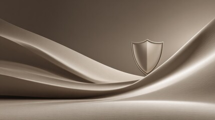 Rights and Protection Concept With Abstract Shapes and a Shield in a Clean Layout Representing Security and Safety