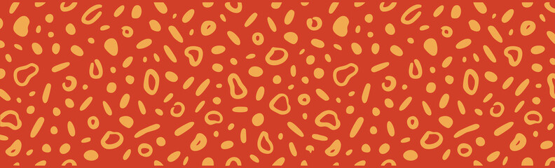 Seamless Warm Orange Organic Spot Pattern Abstract Background