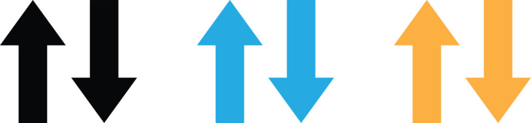 Up and down arrow icons set